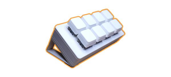 stream deck impreso en 3D de 8 teclas