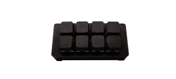 stream deck impreso en 3D de 8 teclas